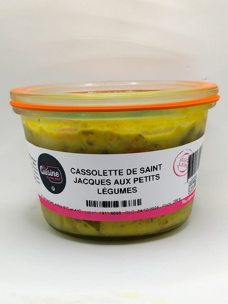 CASSOLETTE DE SAINT-JACQUES AUX PETITS LÉGUMES