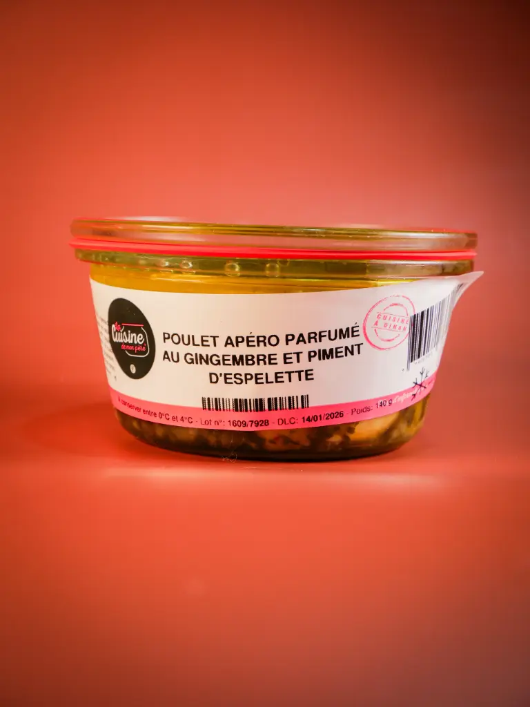 POULET APÉRO PARFUMÉ AU GINGEMBRE ET PIMENT D'ESPELETTE (g1)