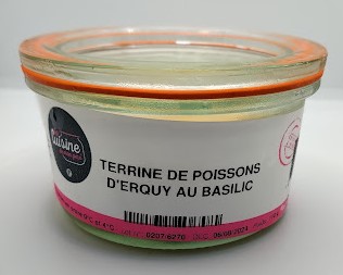 TERRINE DE POISSONS D'ERQUY  AU BASILIC 