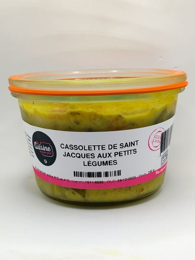 [G2] CASSOLETTE DE SAINT JACQUES AUX PETITS LÉGUMES DU POTAGER (g2)