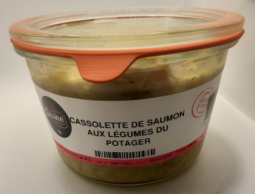 [G2] CASSOLETTE DE SAUMON AUX LÉGUMES DU POTAGER 