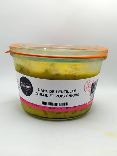 [G2] DAHL DE LENTILLES CORAIL ET POIS CHICHE