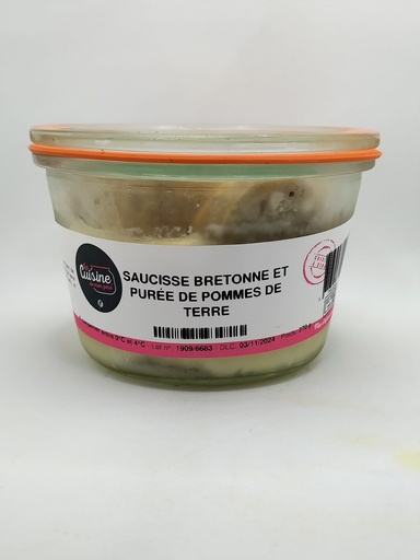 [G2] SAUCISSE BRETONNE, PURÉE DE POMMES DE TERRE 
