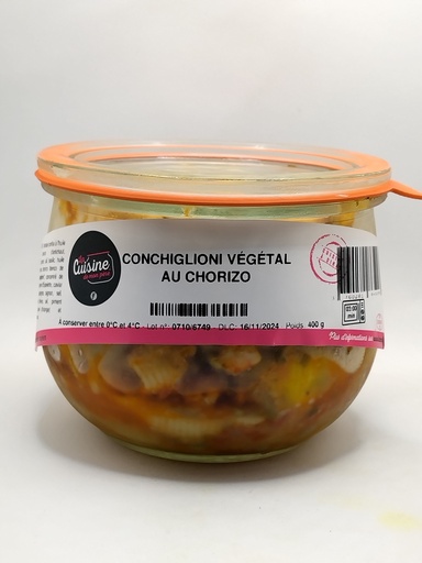 [G4] CONCHIGLIONI VÉGÉTAL AU CHORIZO